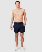 Men's Navy Blue Linen Shorts with Relaxed Fit