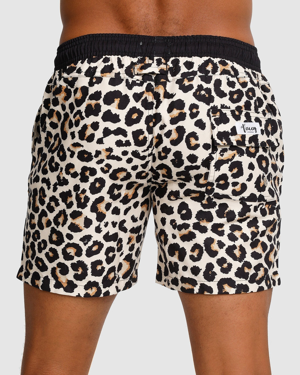 Men's Swim Shorts with Quick-Drying Fabric – Stylish Leopard