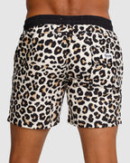 Men's Swim Shorts with Quick-Drying Fabric – Stylish Leopard