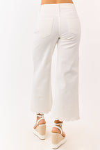 Stylish White Wide Leg Jeans for Women with Tummy Control &