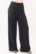 Wide Leg Pants Women with Elastic Back Waistband – Flowy Design