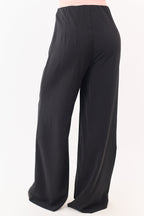 Wide Leg Pants Women with Elastic Back Waistband – Flowy Design
